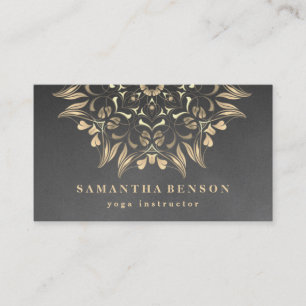 Carte De Visite Élégant Lotus Lotus Logo Yoga Méditation Bien-être