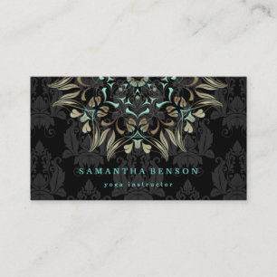Carte De Visite Élégant Lotus Lotus Logo Yoga Méditation Bien-être
