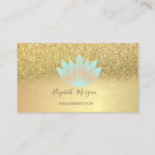 Carte De Visite Élégant Lotus Parties scintillant Confetti Yoga In