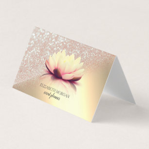 Carte De Visite Elégant Lotus Parties scintillant Gold