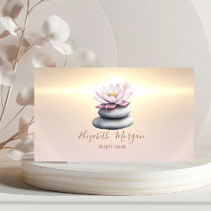 Carte De Visite Elégant Lotus Zen Stones Modernes