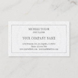 Carte De Visite Elégant Luxe Blanc Silver Mandala Professionnel