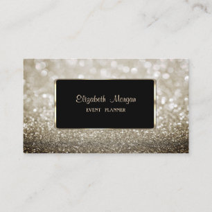 Carte De Visite Elégant Luxe, Moderne, Bokeh Glittery