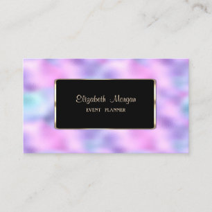 Carte De Visite Élégant Luxe Moderne Holographique Iridescent