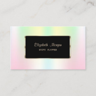 Carte De Visite Élégant Luxe Moderne Holographique Iridescent