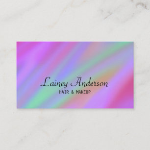 Carte De Visite Elégant luxe tendance violet vert rose abstrait