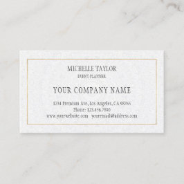 Carte De Visite Elégant Luxe White Gold Mandala Professional