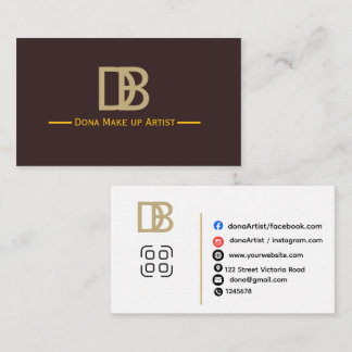 Carte De Visite Elegant Makeup Artist Business Card