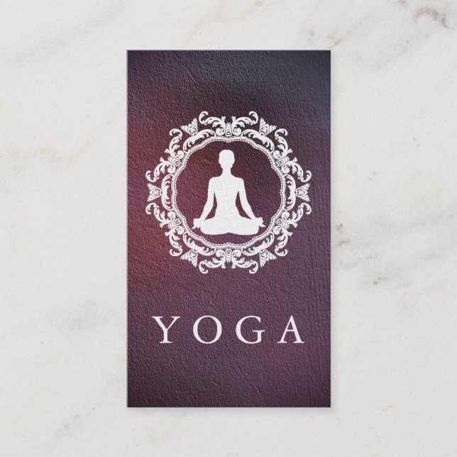 Carte De Visite Élégant Mandala Logo Yoga Soigner la santé (Devant)