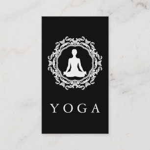 Carte De Visite Élégant Mandala Logo Yoga Soigner la santé