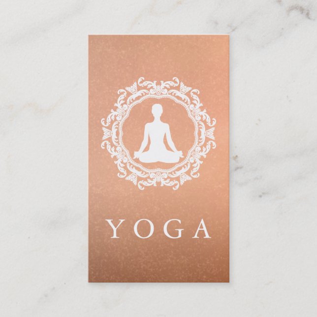 Carte De Visite Élégant Mandala Logo Yoga Soigner la santé (Devant)