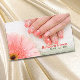 Carte De Visite Elégant Manicuriste À La Mode Nail Artist Nail Sal
