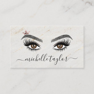Carte De Visite Elégant maquillage artiste beauté Lash Extension o