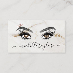 Carte De Visite Elégant maquillage artiste beauté Lash Extension o