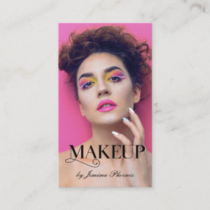 Carte De Visite Élégant maquillage photo intégrale Artiste