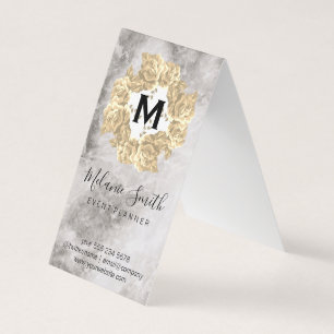 Carte De Visite Élégant marbre à disposition de fleurs