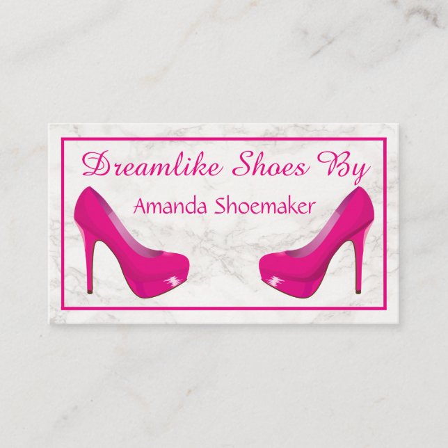 Carte De Visite Élégant Marbre blanc moderne (Devant)