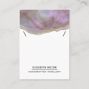 Carte De Visite Élégant marbre de luxe agate NECKLACE AFFICHER