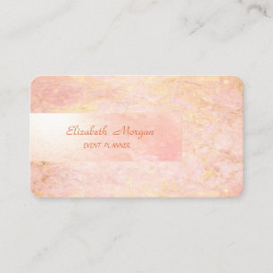 Carte De Visite Élégant marbre minimaliste, simple, Rose
