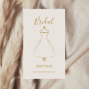Carte De Visite Élégant mariage femme de vêtements Gold Gown