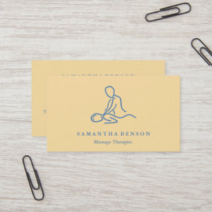 Carte De Visite Elégant Massage Moderne