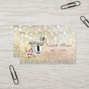 Carte De Visite Élégant mélange floral Bokeh