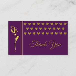 Carte De Visite Élégant Merci de logo personnalisé des Coeurs d