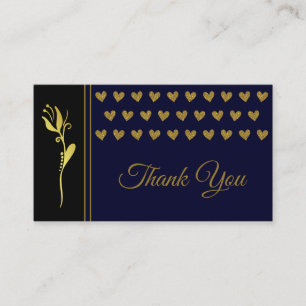 Carte De Visite Élégant Merci de logo personnalisé des Coeurs d