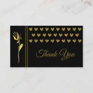 Carte De Visite Élégant Merci de logo personnalisé des Coeurs de f