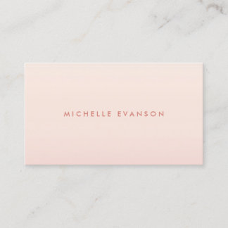Carte De Visite Élégant minimal Blush Pink Gradient Professionnel