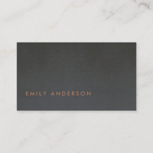 CARTE DE VISITE ÉLÉGANT MINIMAL SIMPLE ACIER GRAS NOIR FOILE NOIR 