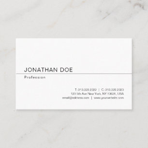 Carte De Visite Élégant minimalisme moderne Professionnel élég