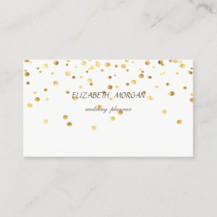 Carte De Visite Élégant minimaliste chic, faux confettis dorés