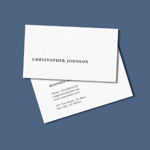 Carte De Visite Élégant minimaliste consultant en réseau blanc