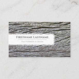 Carte De Visite Elégant minimaliste en bois blanc style bois