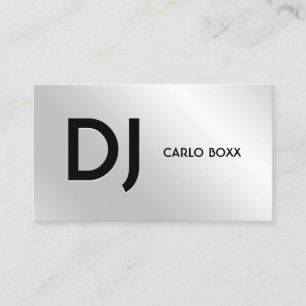 Carte De Visite Élégant minimaliste faux argent métallique 