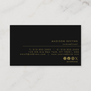 Carte De Visite Élégant minimaliste moderne 