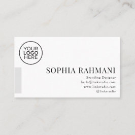 Carte De Visite Élégant minimaliste moderne Qr Code noir blanc