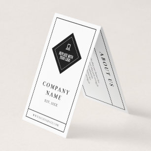 Carte De Visite Élégant minimaliste noir noir noir ton logo hang t