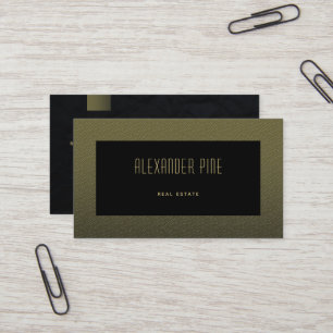 Carte De Visite Élégant minimaliste noir professionnel