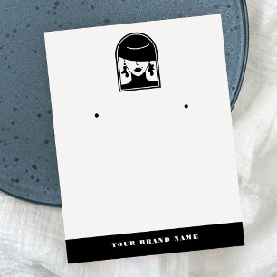 Carte De Visite Élégant minimaliste oreilles d'affichage Noir logo