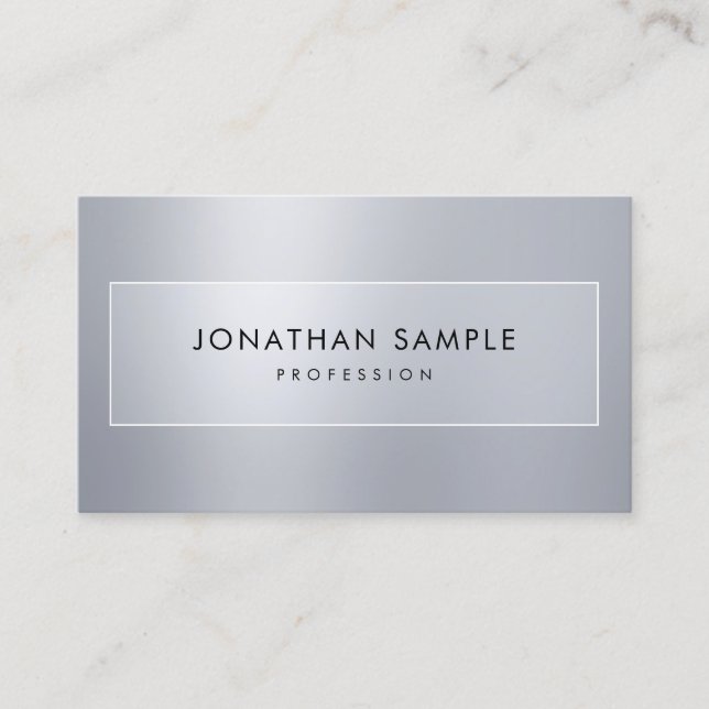 Carte De Visite Elégant minimaliste tendance moderne look soie ten (Devant)