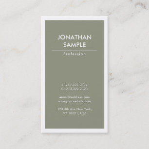 Carte De Visite Elégant minimaliste tendance Plaine de luxe modern