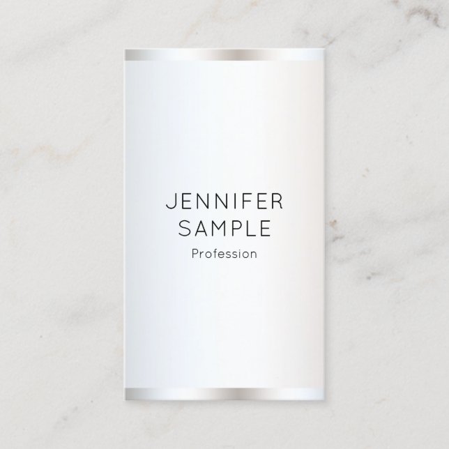 Carte De Visite Élégant Modèle moderne Vertical Professional (Devant)