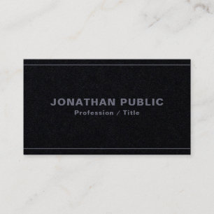 Carte De Visite Élégant Modèle Premium papier noir luxe