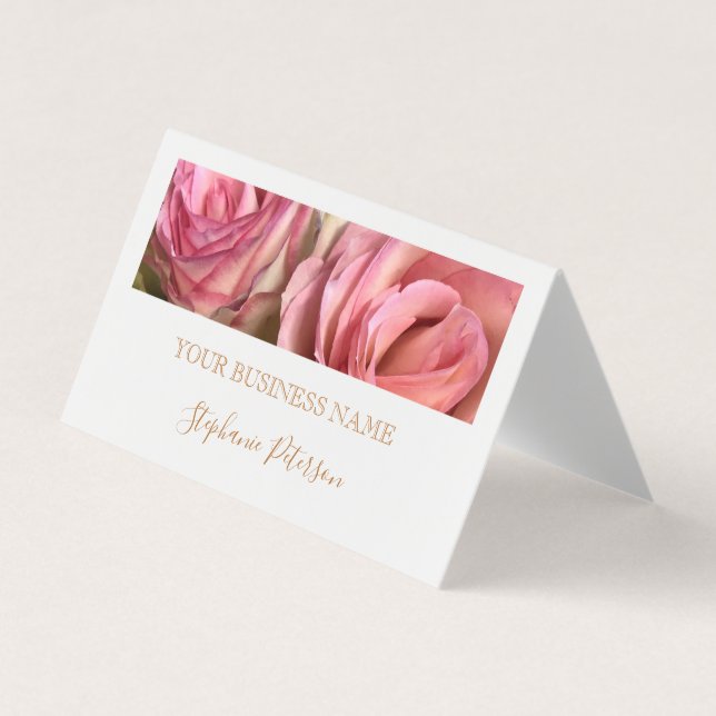 Carte De Visite Elegant Modern Copper Custom Photo Template  (Devant)