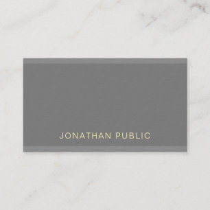 Carte De Visite Élégant Moderne Charme Professionnel Plaine Luxe