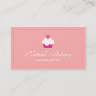 Carte De Visite Élégant, Moderne, Cupcake Sucré, Boulangerie