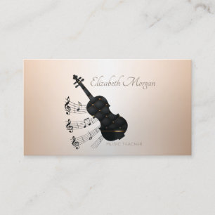 Carte De Visite Elégant Moderne, Guitare, Professeur de Musique