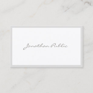 Carte De Visite Élégant Moderne Luxueux Écriture Calligraphique Si